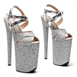 Dress Shoes LAIJIANJINXIA Sexy Stiletto Sandals Platform Women Dance 23 CM High Heels Pole Dancing 055