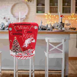 Chair Covers Holiday Decoration Half-packed Ornaments Indoor Christmas Slipcovers Decorations For Party Cloth Folding Elder