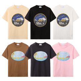 Designer T-shirt Brand Rhu T Mens Womens Short Sleeve Tees Summer Shirts Hip Hop Streetwear Tops Shorts Clothing Clothes Various Colors-15
