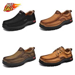 Casual Explosive shoes Men's large size men's casual GAI hot men's portable Lefu new leather shoes non smelly feet trainer Lightweight Stylish bigsize 38-51