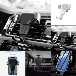 Upgrade Automatic Locking Gravity Universal Air Vent GPS Cell Phone Holder Car Mount Stand Grille Buckle Type Compatible with All Apple Iphone Android Smartphone