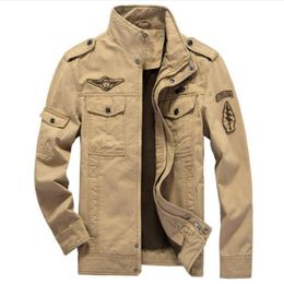 New Casual Army Military Jacket Men Plus Size M-6XL Jaqueta masculina Air force one Spring & Autumn Cargo Mens Jackets Coat