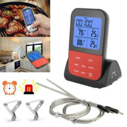 Gauges Wireless Digital BBQ Thermometer Waterproof Cooking Meat Food Kitchen Oven Grilling Thermometer With Timer Function