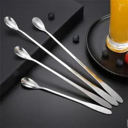 Coffee Scoops Bartending Spoon Thickened Material Silver Household Stainless Steel Ice Comfortable Feel 4 Sizes Products Ladle