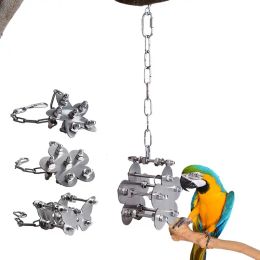Toys Large size parrot stainless steel biting toy Medium size parrot fatigue relieving parrot screw grinding parrot supplies puzzle