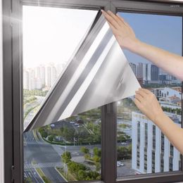 Window Stickers Solar Insulation Film Anti-peep Anti-glare Blackout Glass Balcony One-way See-through Shading Gods