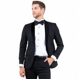summer New Arrival Men Suits 2 Piece Formal Veet Shawl Lapel Blazer Set Elegant Banquet Prom Party Suit Wedding Groom Tuxedo S7y9#