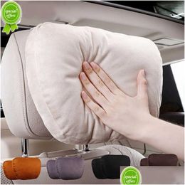 Seat Cushions New Top Quality Car Headrest Neck Support / Design S Class Soft Adjustable Pillow Rest Cushion Drop Delivery Automobiles Otl6T