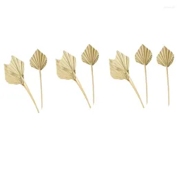 Decorative Flowers 10 Pcs Boho Dried Palm Spears Natural Fans Leaves Leaf Fan With Stem