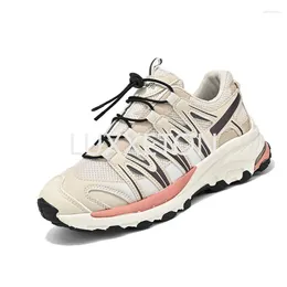 Casual Shoes Women's Chunky Sneakers 2024 Summer Breathable Mesh Platform Tennis For Women Fashion Lace Up Ladies Running