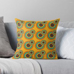 Pillow 1970's Retro Circles Vintage 70s Seventies Pattern Throw Cover Polyester Pillows Case On Sofa Home Decor