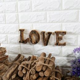 Decorative Figurines 26PCS/Set Wooden Letters Home Decor Alphabet DIY Bar Party Decoration Vintage