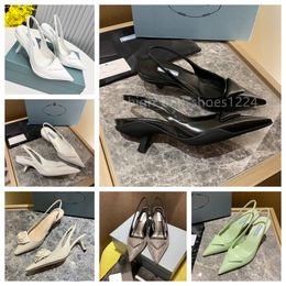 new womens dress shoes high heeled women sandal luxury designers platform heel classic triangle buckle embellished ankle strap factory footwearl with box35-41