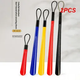 Drinking Straws 2PCS Fit To The Heel Shoehorn 5 Colors Auxiliary Plastic Shoe Pull Comfortable Smoke Portable Lifting Device