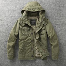 Men Military Jacket Denim Retro Cargo Hooded Jacketes Outdoor Multi Pockets Camo Tops Field Casual Fashion Hiking Coats Uniform 240314