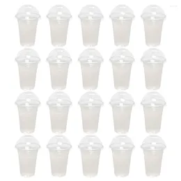 Disposable Cups Straws 30 Sets Drink Juice Cup Portable Plastic Bottle Multi-function Abs Packing Transparent Beverage Child