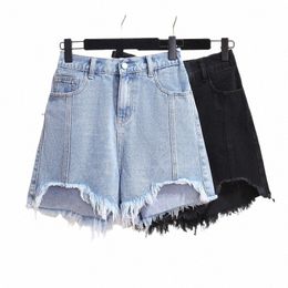 women Plus Size Jean Shorts Frayed Raw Hemline Ripped Denim Short Jeans High Waist Cute Distred Denim Shorts ouc1528 G2MP#