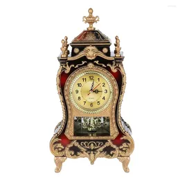 Table Clocks European Style Desk Clock Plastic Retro Vintage Decorative Antique Alarm For Home El