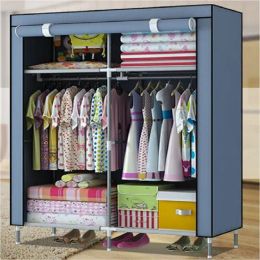 Racks Portable Wardrobe Fabric Storage Organiser Closet Clothes Organiser Shelf Standing Closet Wardrobe Freestand Storage Shelves