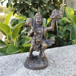 Sculptures Stone Color Hanuman Statue Figurine Ornaments Resin Indian Hindu Monkey God Buddha Statues Sculpture Home Garden Decoration Gift