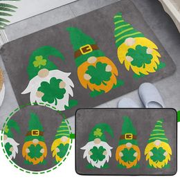 Carpets St. Patrick's Day Welcome Doormats Irish Gnomes Shamrock Floor Mat Home Festival Decor Carpet Living Room