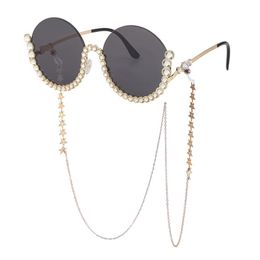 Fashion Classic Designer Sunglasses For Men Women Luxury Polarised Pilot Sun Glasses Pearl With Chain UV400 Eyewear PC Frame Polar261s