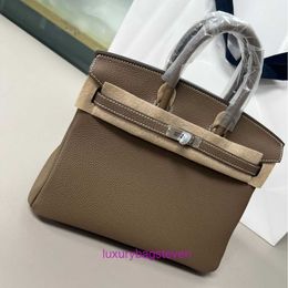 10A top quality bag women purse Hremms Birkks Designer Tote Bags New Togo Lychee Pattern Cowhide Pure Handmade Wax With Real Logo