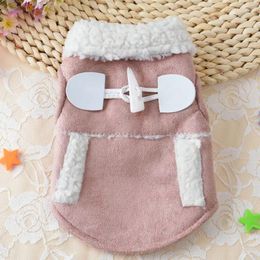 Dog Apparel Pet Clothes Winter Jackets Suit Warm Fleece Vest Velet Small Motorcycle Waistcoat Coat Clothing Pets Coats