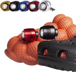 Polijsters 2pcs Led Lights for Croc Mount Croc Shoes Waterproof Rechargeable Light Abs Led Headlights Decoration Accessories for Croc