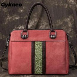 Evening Bags Handmade Women Tote Bag 2024 Summer Large Capacity Genuine Leather Handbag Vintage Cowhide Female Shoulder Sac A Main Femme