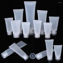 Storage Bottles 50Pcs Empty 5-100ml Cosmetic Frosted Soft Tubes With Flip Lids Refillable Hand Creams Lotion Containers Plastic Sample