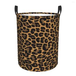 Laundry Bags Cheetah Print Basket Foldable Large Clothes Storage Bin Leopard Skin Camouflage Baby Hamper