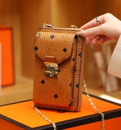 Top Designer Letter Printed Phone Bag Women's One-Shoulder Crossbody Mobile Coin Purse Factory Wholesale