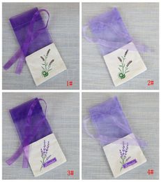 Purple Cotton Organza Lavender Sachet Bag DIY Dried Flower Sweet Bursa Wardrobe Mouldproof Gift Bag Fragrance Bag Whole DBC BH9474745