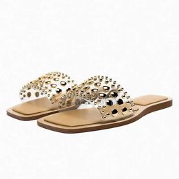 Dress Shoes 2024 Women Slippers Summer Flat Sandals Luxury Brand Casual Flip Flops Comfort Non-slip Female Slides Beach H240527 T5IJ