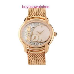 Machinery AP Wrist Watch 77244OR.GG.1272OR.01 Millennium Series 18K Rose Gold Frost Gold Opal Stone Manual Mechanical Womens Watch