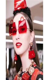 Square Trend Handbag Shape Sunglasses Women Irregular Metal Frame Modern Rimless Fashion Sun Glasses Gafas UV4002683978