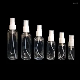 Storage Bottles 10/50 /100/150/200/250/300/500ml Travel Transparent Refillable Clear Plastic Perfume Atomizer Small Sprayer Bottle