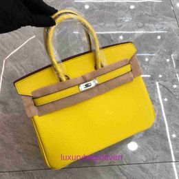 Top Original Wholesale Hremms Birkks Tote Bags Online Shop Layer Cowhide 2024 Fashionable Pattern Lock Buckle Womens Bag Single with Real Logo