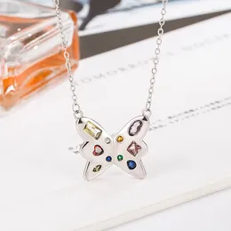 Pendants KOFSAC Colourful Butterfly Necklace Summer Temperament Collarbone Chain 925 Sterling Silver Neckchain Accessories For Women