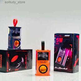Portable Speakers A36 Bluetooth Speaker Mini Wireless RGB Speakers Transparent Stereo Sound Music Box with LED Flashing Party Audio Player in Retail Box Q240328