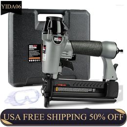 Cookware Sets Pneumatic Brad Nailer NEU MASTER 2 In 1 Nail Gun Staple Fires 18 Gauge Inch Nails And Crown 1-5/8 Staples