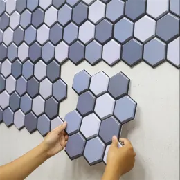 Stickers 3D Wall Decoration 10pcs Modern Wall Design Backdrop PVC Wall Panels Self Adhesive