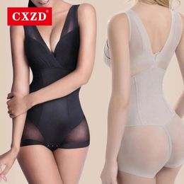 CXZD Lady Slimming Burn Fat Briefs Shapewear Tummy Slim Bodysuit Full Body Shaper Slimming Underwear Vest Bodysuits Jumpsuit L-X 240327