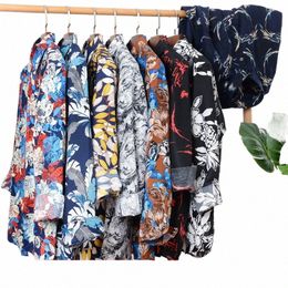 new Arrival Super Large Men Fr Loose Lg Sleeve Hawaiian Shirts Autumn Smart Casual Plus Size 2XL3XL4XL5XL6XL7XL8XL9XL10XL c70B#