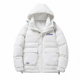 winter Down Coat 80% White Duck Jacket With Hooded Wave Cut Lg Sleeve Windbreaker Streetwear Waterproof 55AI#