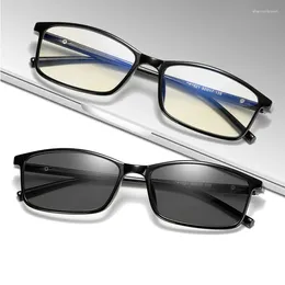 Sunglasses Super Thin Frame Change Colour Eyewear Pochromic Glasses Women Men Prescription 0 -0.5 -1.0 -1.5 -2.0 -2.5 -3.0 To -6.0