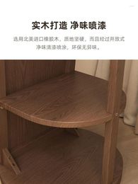 Decorative Plates Bedroom Floor Clothes Rack With Mirror Integrated Living Room Home Movable Solid Wood Storage