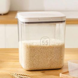 Storage Bottles Pantry Organization Container Automatic Sealing Kitchen Box For Rice Cereal Leakproof Moisture-proof Food