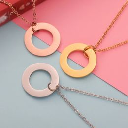 10pcs Stainless Steel Donut Washer Blank Pendant Necklace Mirror Polish Round Charm Women Jewellery 240328